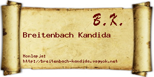 Breitenbach Kandida névjegykártya